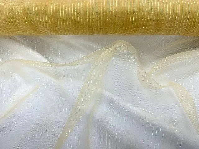 Iridescent Striped Organza