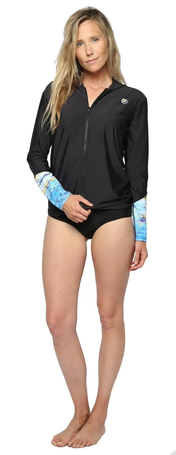 KASSIA SURF Of Earth Front Zip Oversized Hoodie