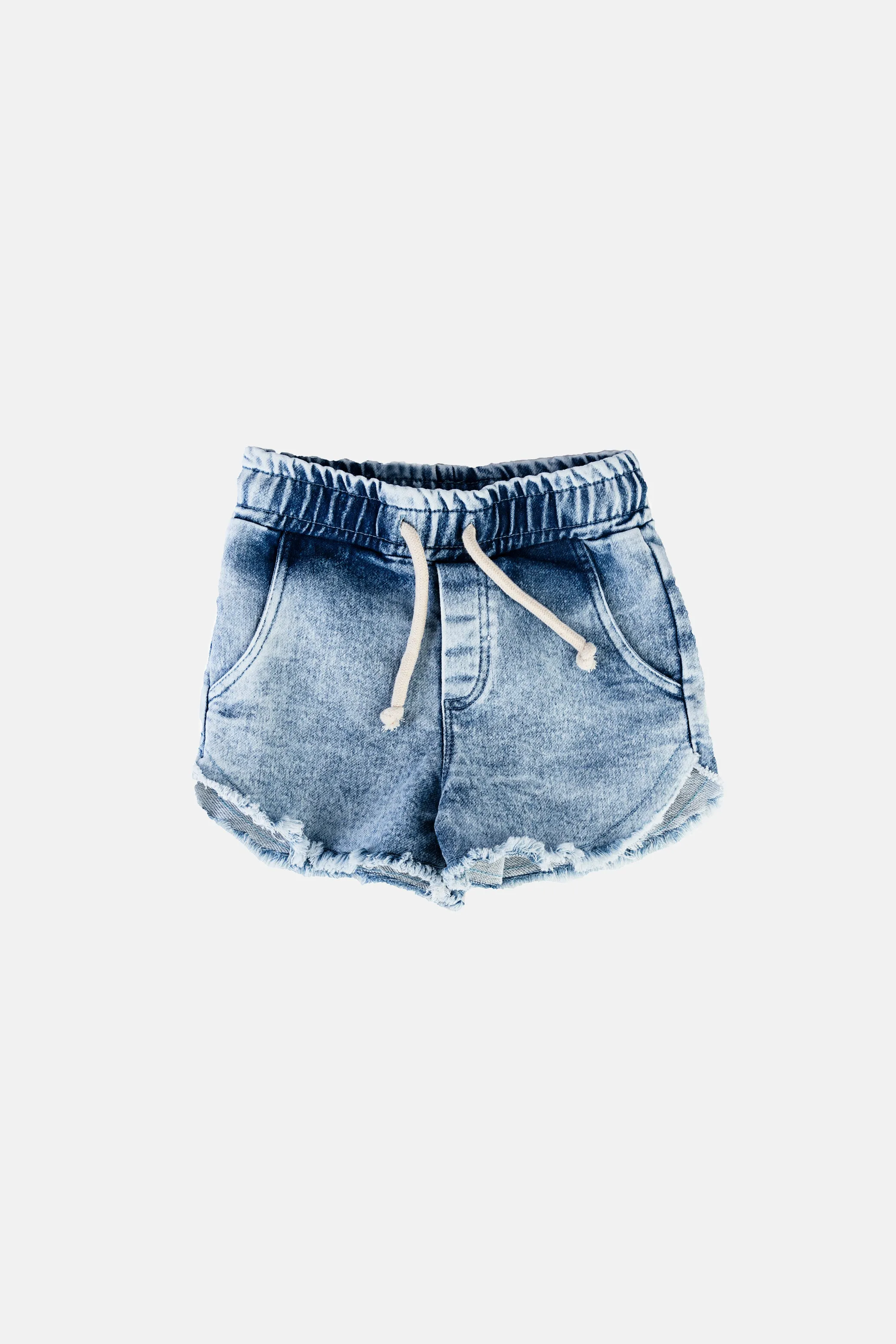 LIGHT BLUE JEANS SHORTS RAW