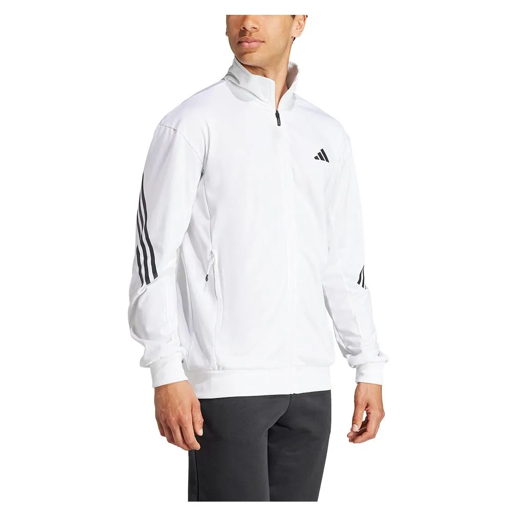 Mens 3S Knit Tennis Jacket White