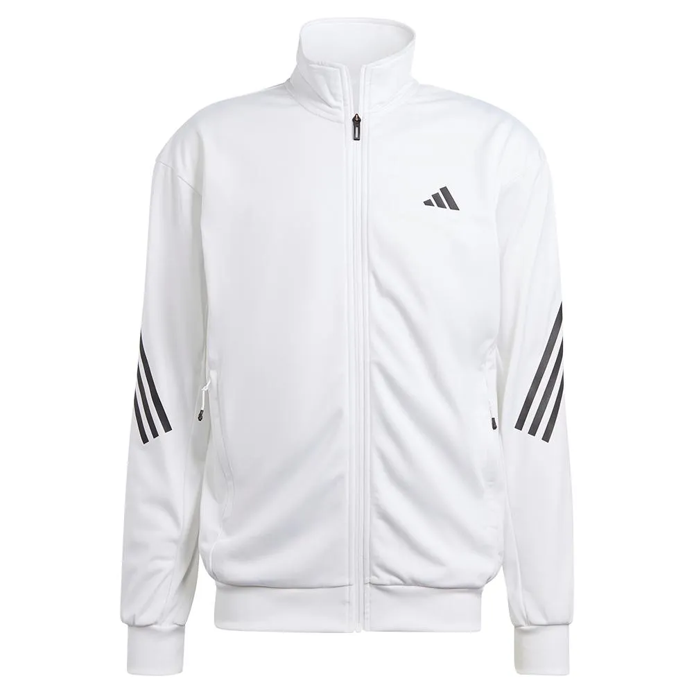 Mens 3S Knit Tennis Jacket White