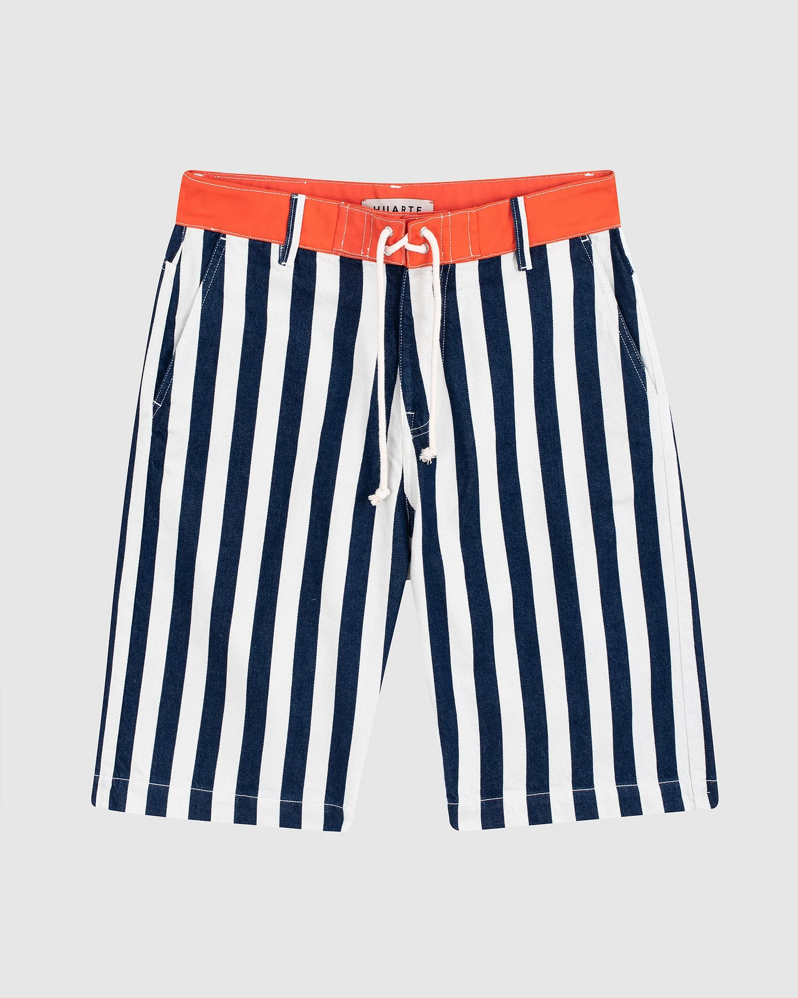 MYKONOS STRIPED DENIM SHORTS