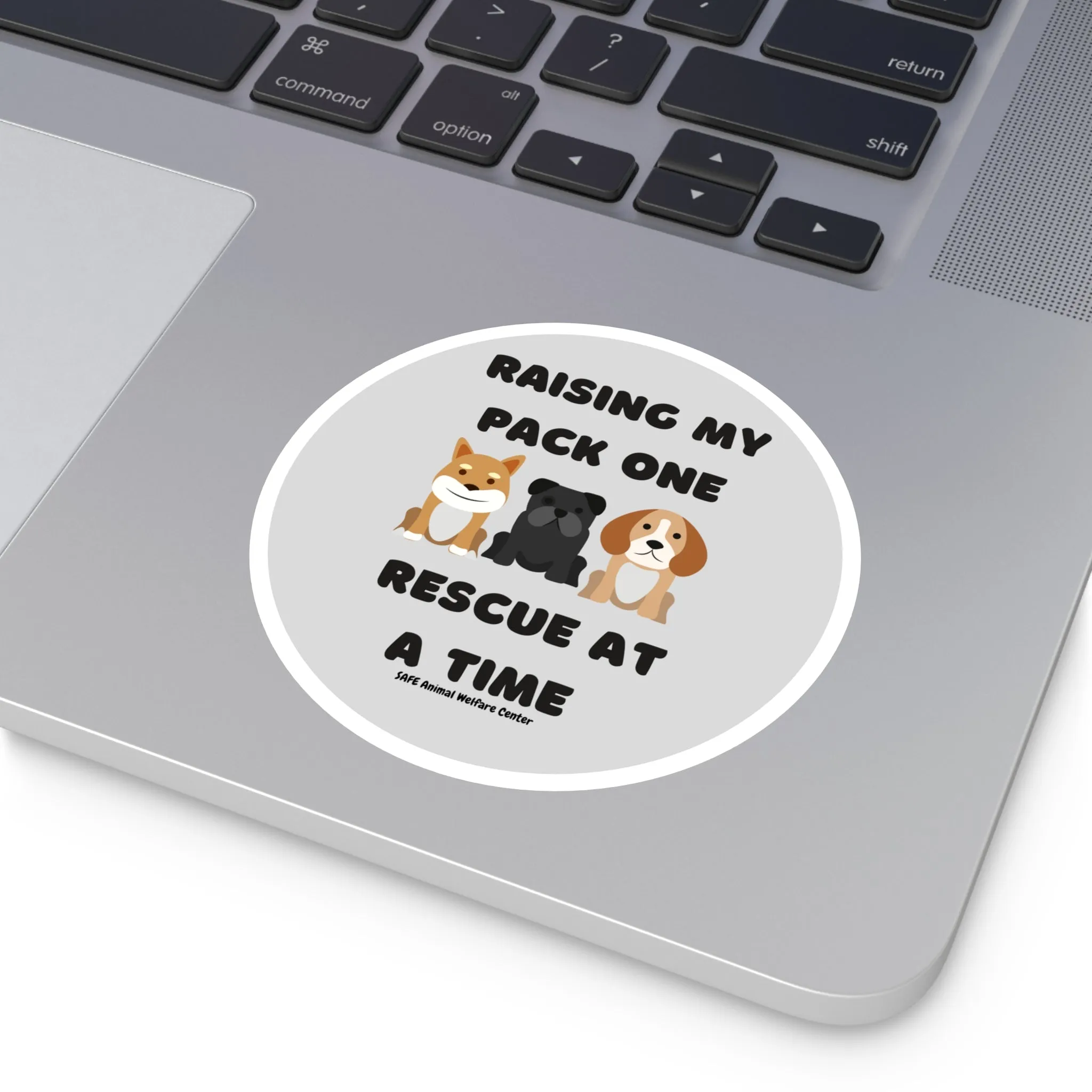 One rescue at a time You Round Stickers, Indoor\Outdoor