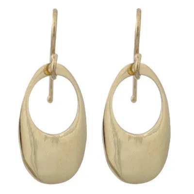 open oval drop earrings