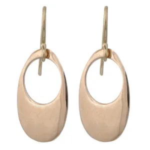 open oval drop earrings