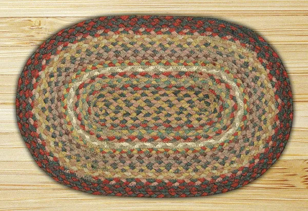 Oval Burgundy/Ivory Miniature Swatch In 10"x15"