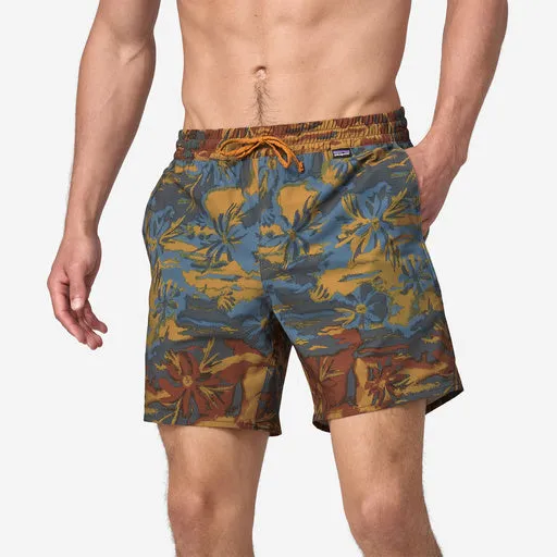 Patagonia Men's Hydropeak Volley Shorts - 16" - Cliffs And Coves: Pufferfish Gold