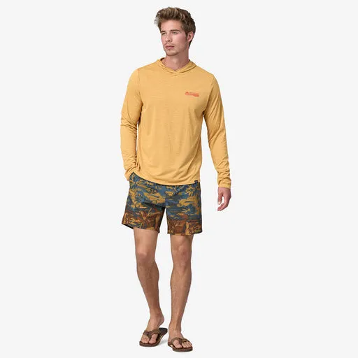 Patagonia Men's Hydropeak Volley Shorts - 16" - Cliffs And Coves: Pufferfish Gold