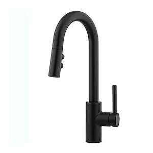 Pfister LG572-SAB Stellen1-Handle Pull-Down Bar/Prep Kitchen Faucet, Matte Black