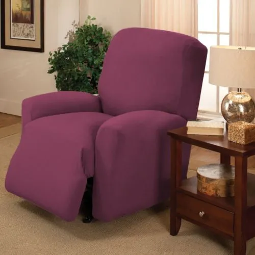 Purple Jersey Sofa Stretch Slipcover