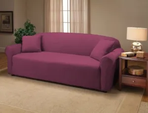 Purple Jersey Sofa Stretch Slipcover