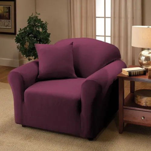 Purple Jersey Sofa Stretch Slipcover