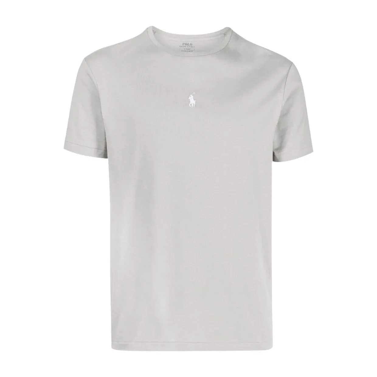 Ralph Lauren Logo Custom Slim Fit Grey T-Shirt