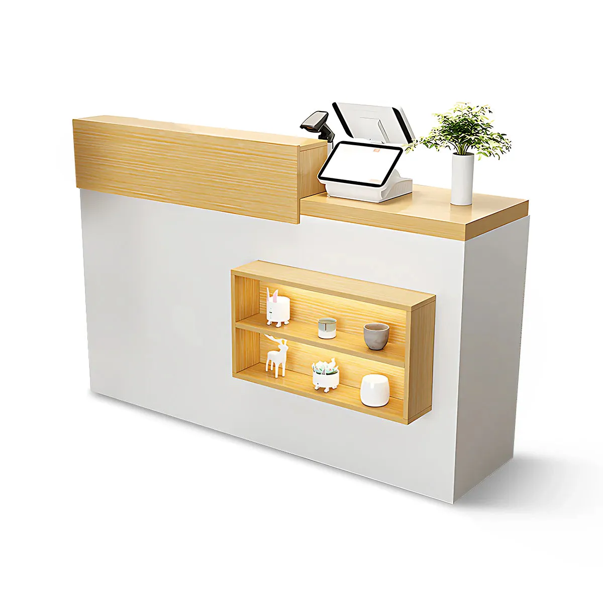 Reception Counter Retail Counter with Display Shelf and Drawer（Stock Items）