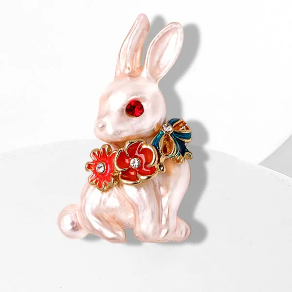 Rhinestone Rabbit Brooch 水鑽小兔子胸針 KCHM1131