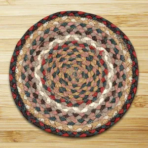 Round Burgundy/Ivory Miniature Swatch In 10"