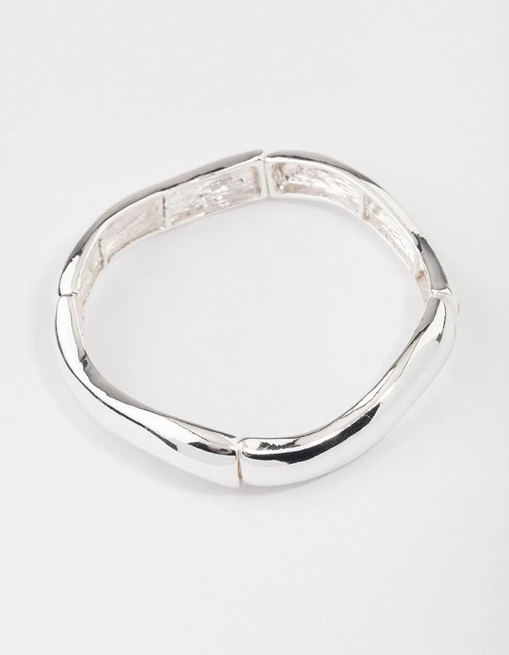 Silver Wavy Stretch Bracelet