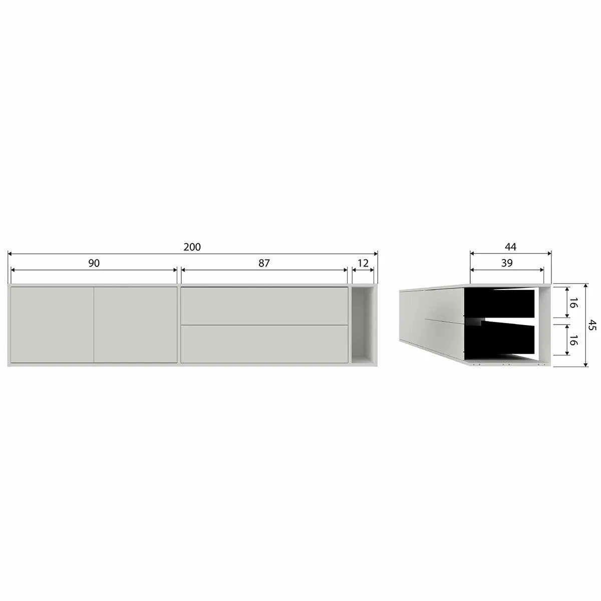 Stelle Pine Wood Down TV Stand