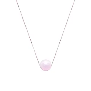 Sterling Silver  Solitaire Pearl Necklace