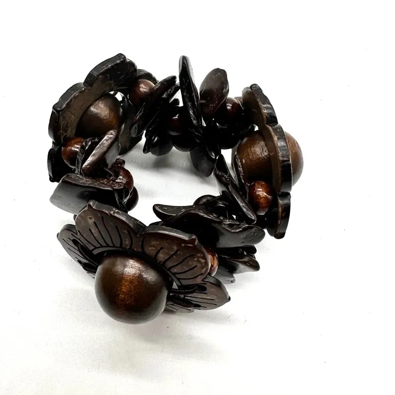 TEEK - Flower Stretch Wood Bracelet