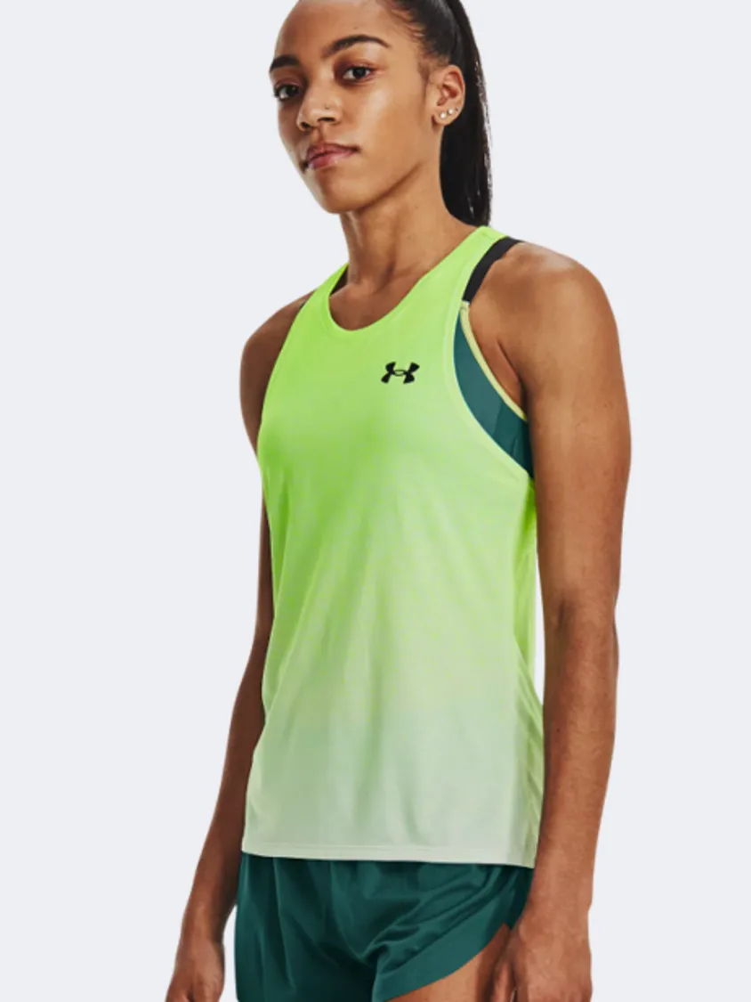 Under Armour Rush Run Women Running Tank Lime