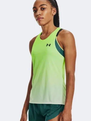 Under Armour Rush Run Women Running Tank Lime