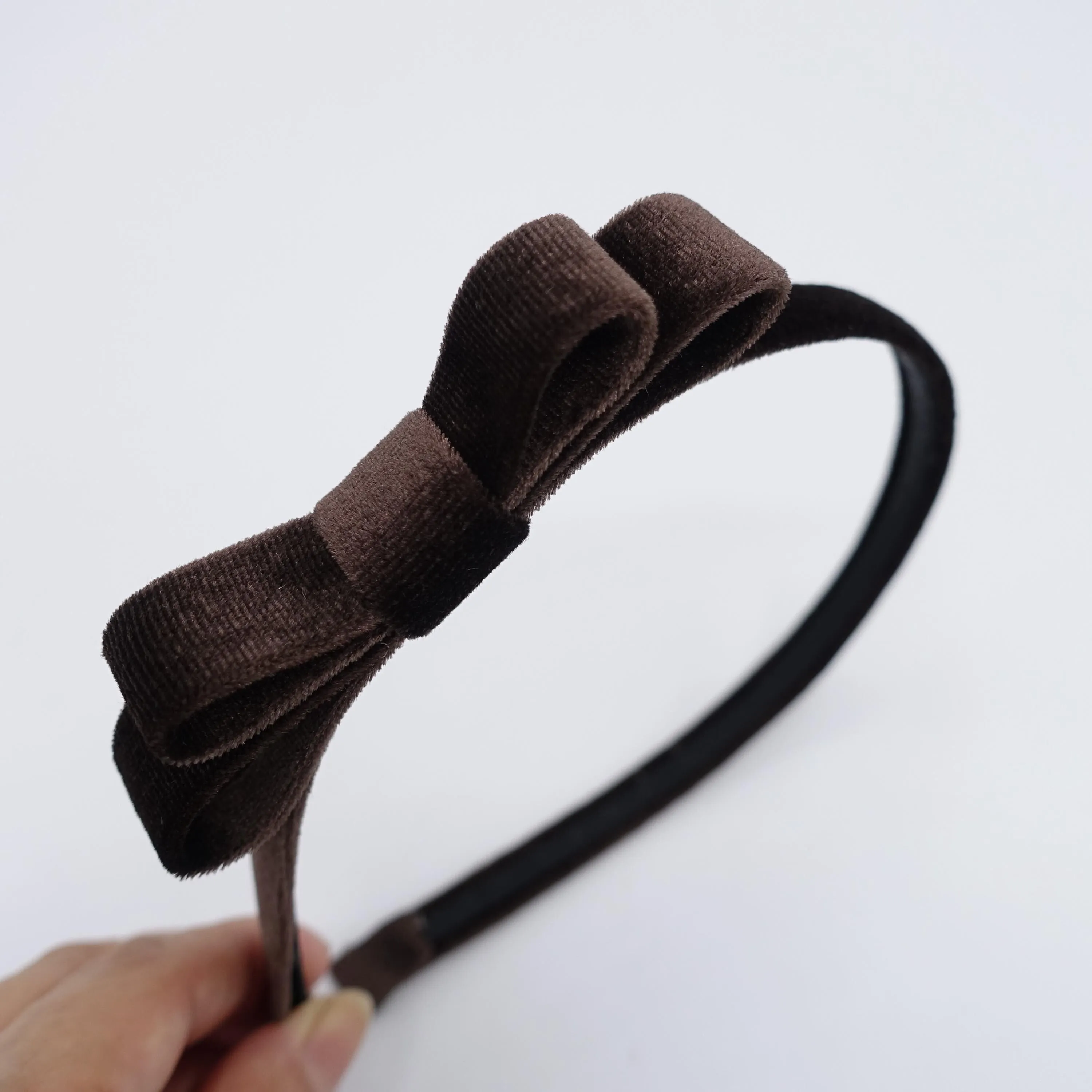 velvet bow headband, simple headband for women