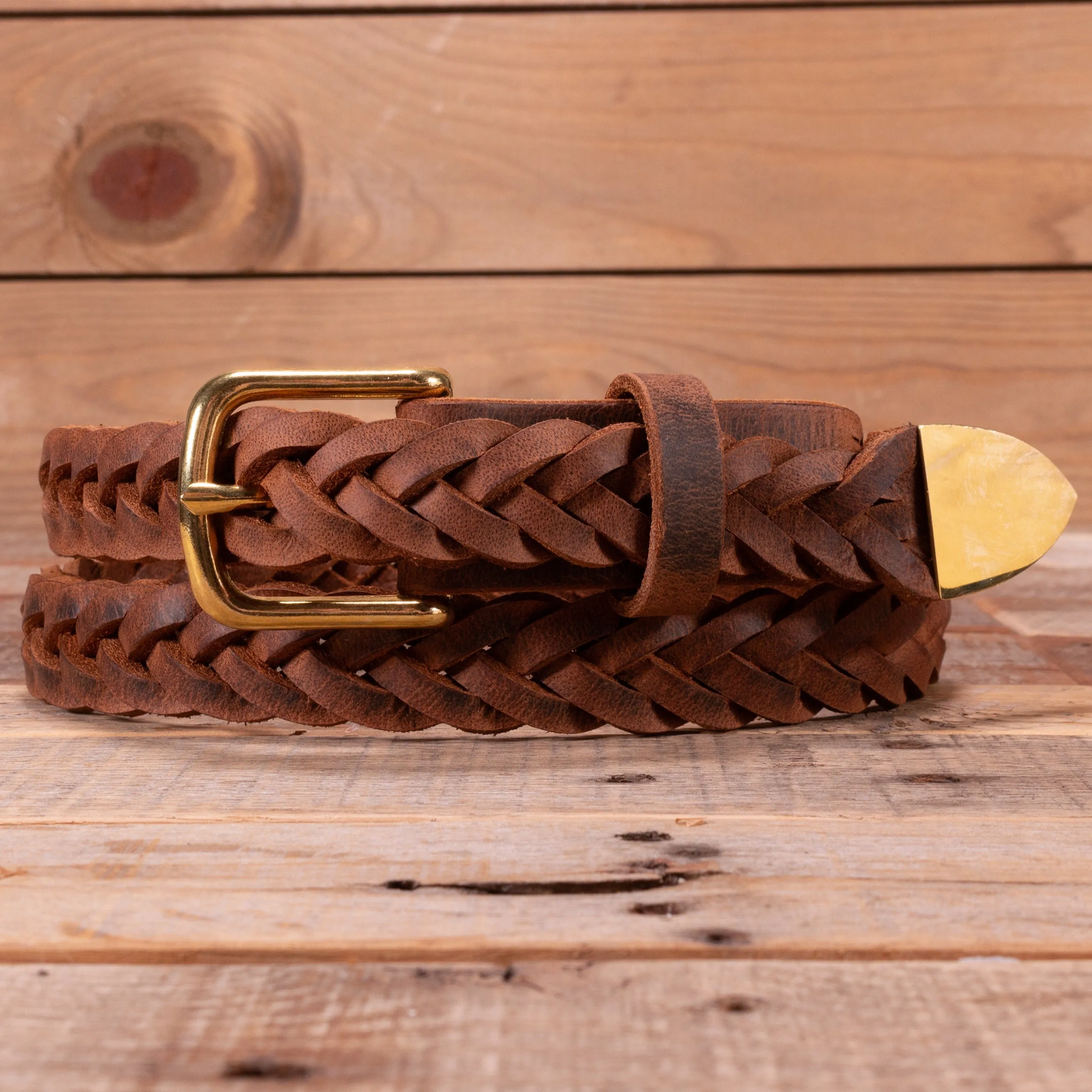 Water Buffalo Distressed Braided Belt