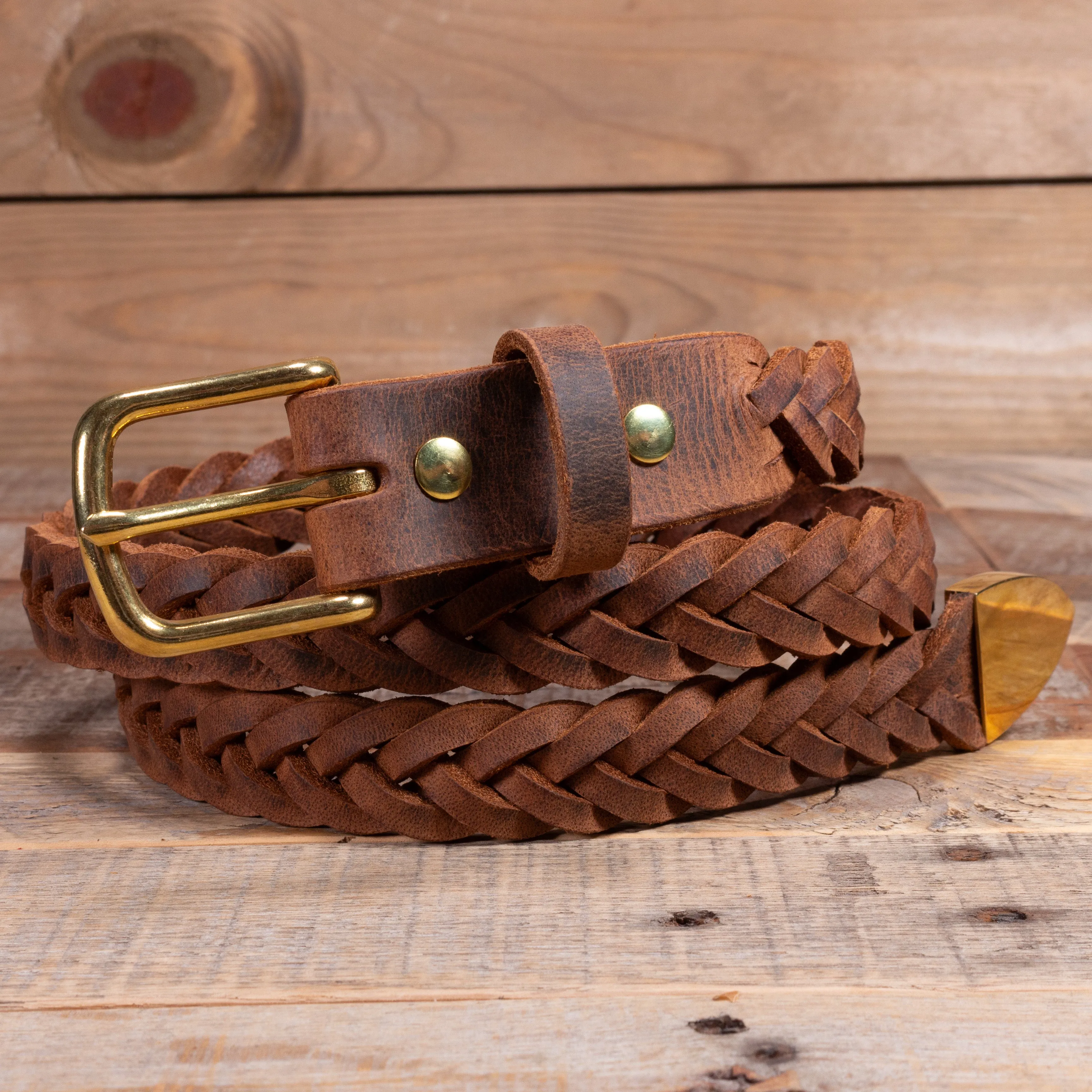 Water Buffalo Distressed Braided Belt