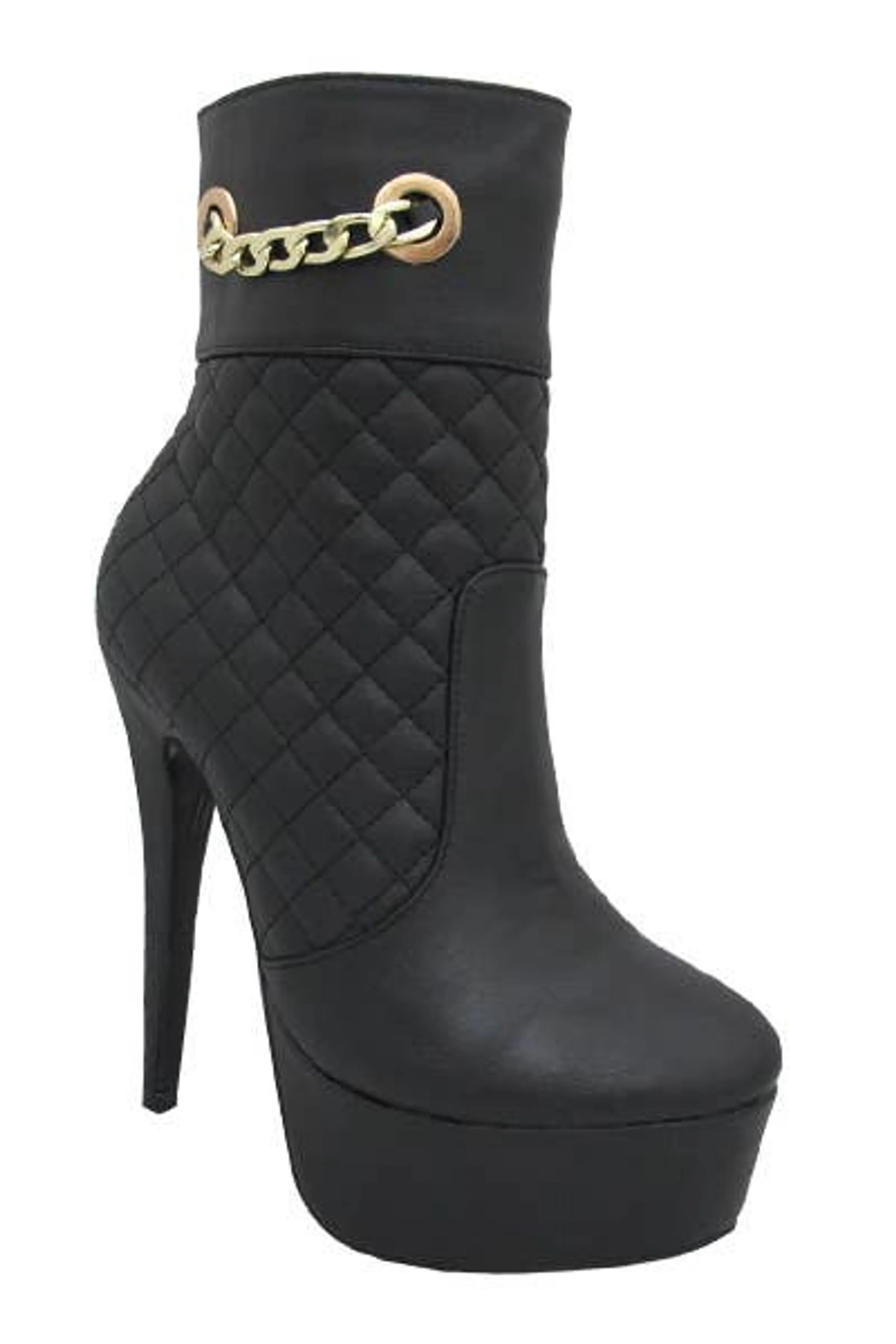 YOKI SENATOR-24 Women's High Heel Quilted With Side Chain